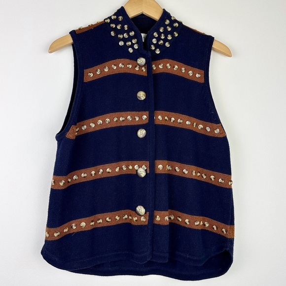 Vintage 90's Button Detail Knit Vest - Picture 1 of 8